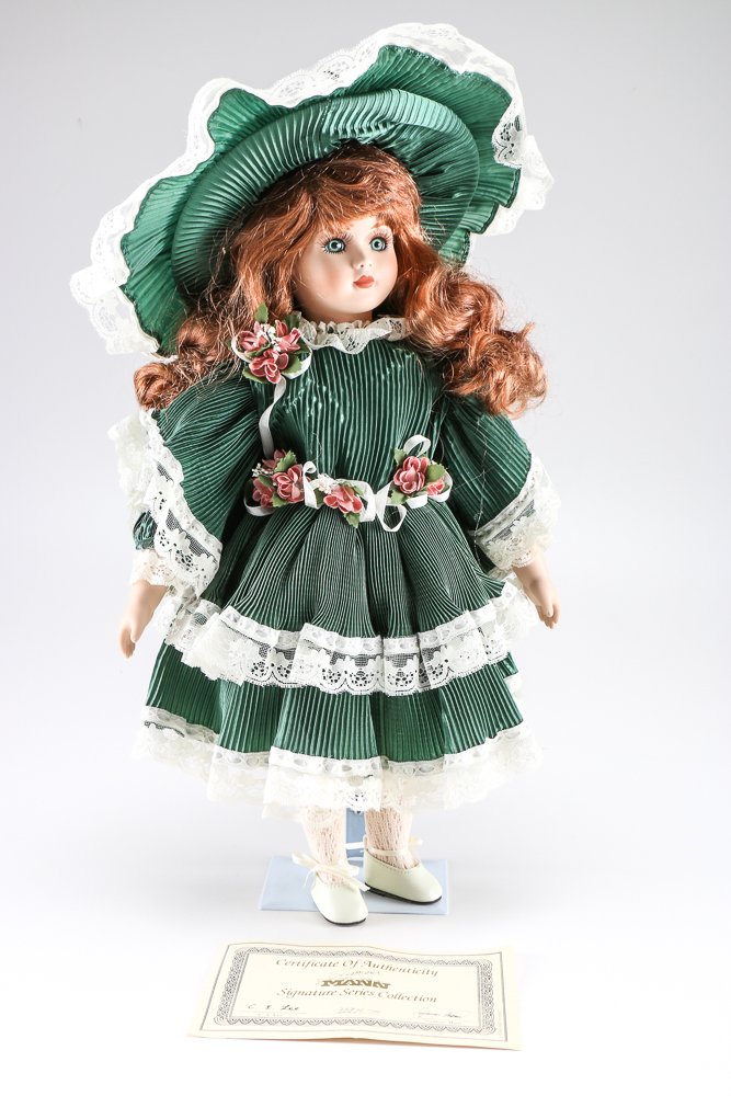 Pair of Seymour Mann Limited Edition Porcelain Dolls