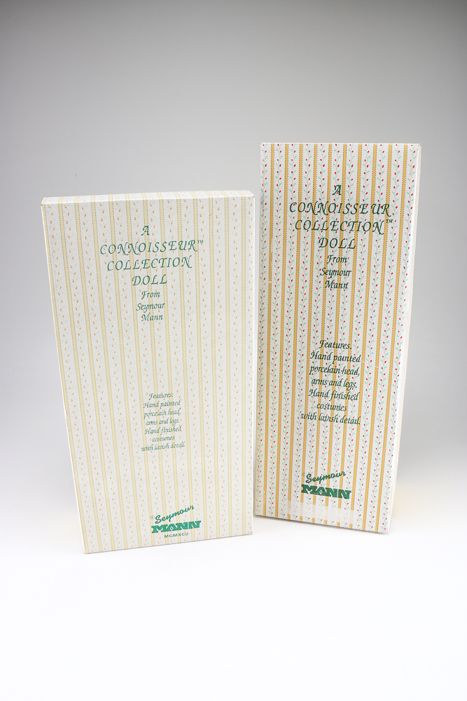 Pair of Seymour Mann Limited Edition Porcelain Dolls