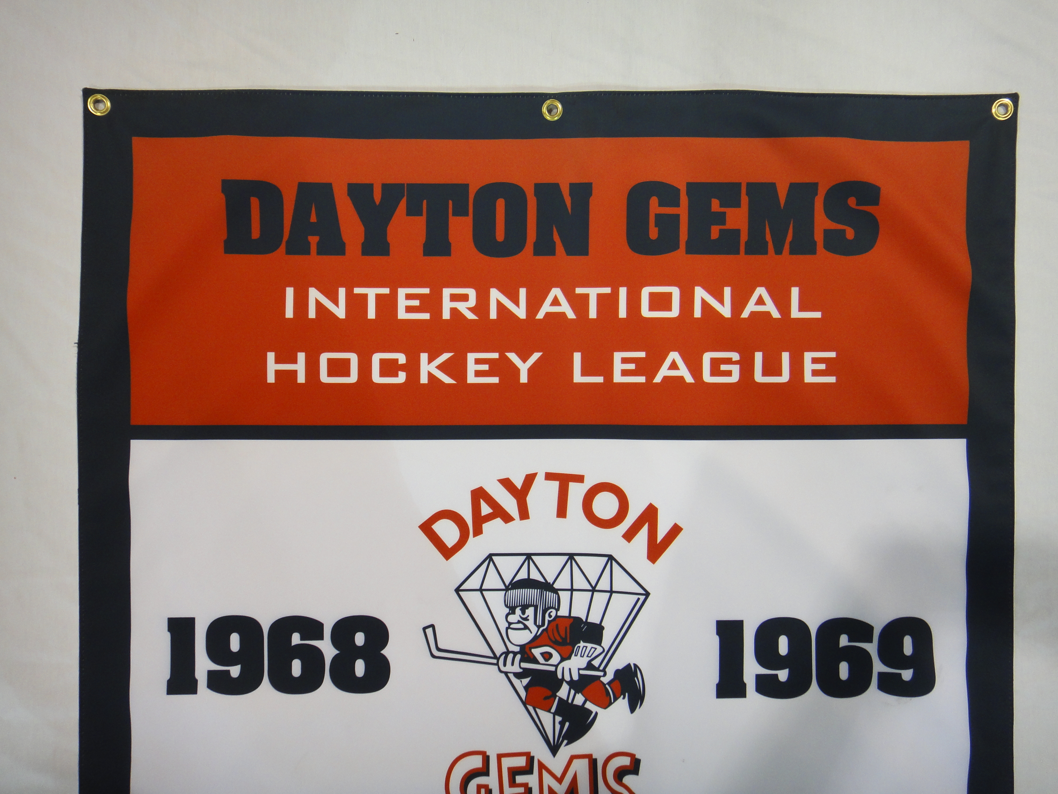 Dayton Gems 1968-1969 Championship Banner