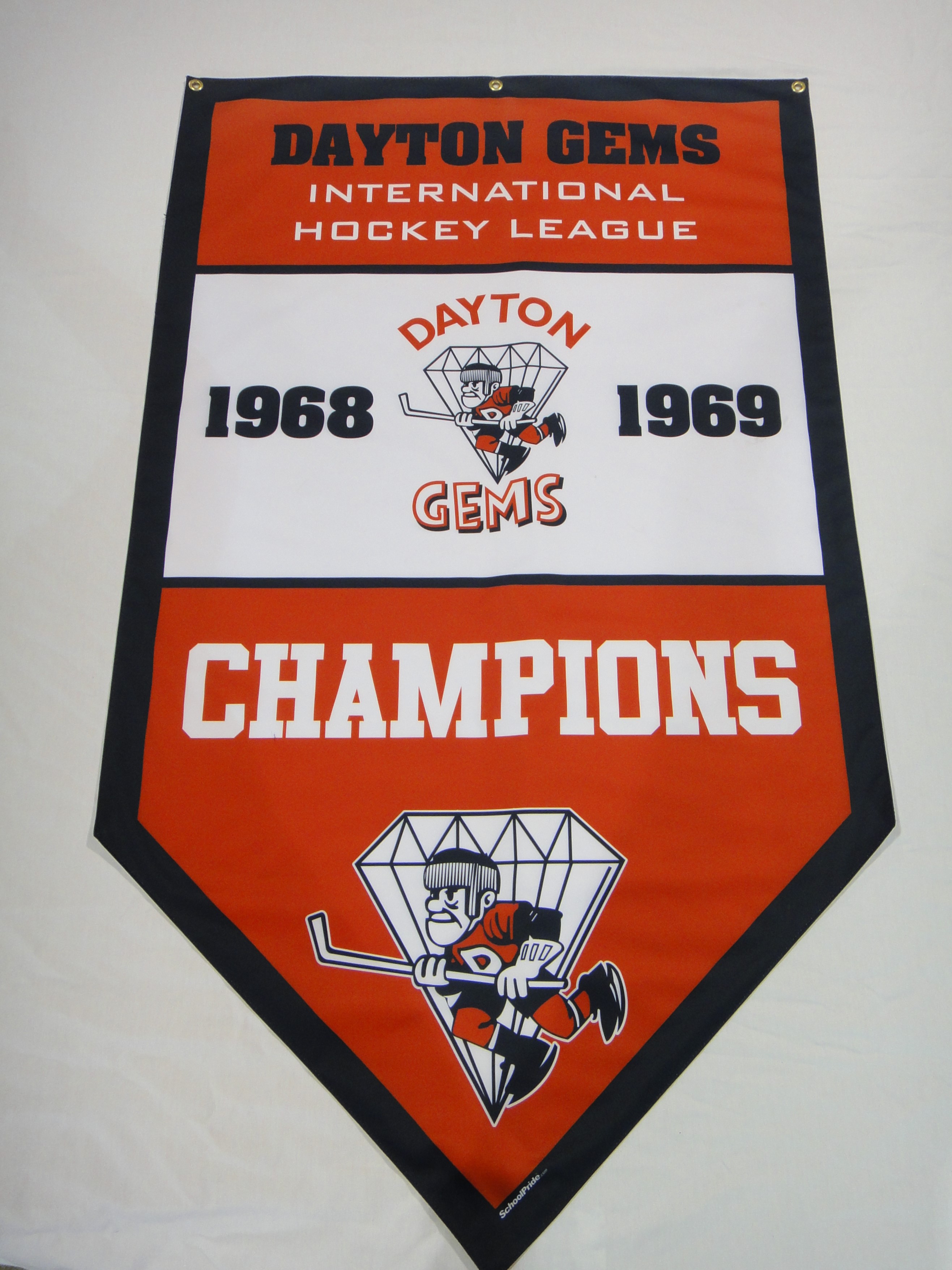 Dayton Gems 1968-1969 Championship Banner