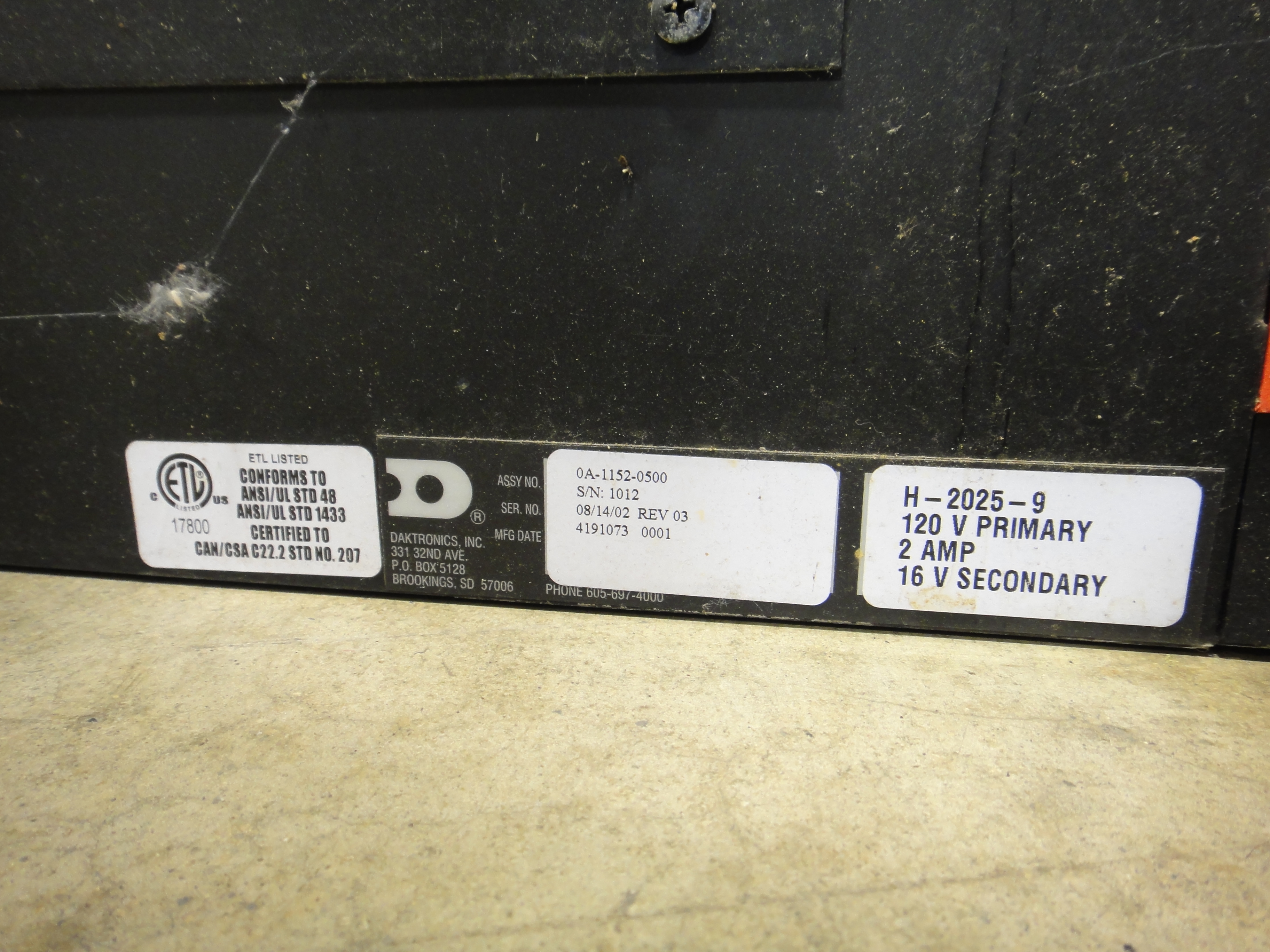 Daktronics LED Digital Scoreboard & 3000 Series Control Console