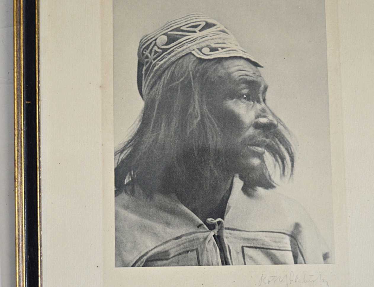Original Signed Photograph of a Inuit Man by Robert Flaherty