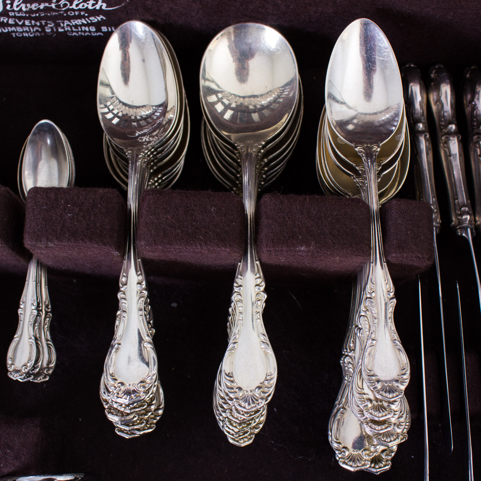 Large Collection of Vintage Northumbria Sterling Silver Flatware