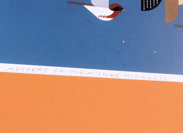 Charley Harper Signed Offset Lithograph "Missing Migrants"