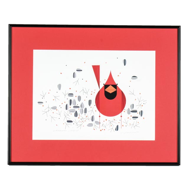 Charley Harper Signed Cardinal Offset Lithograph