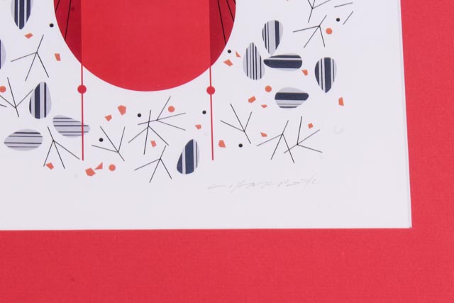 Charley Harper Signed Cardinal Offset Lithograph