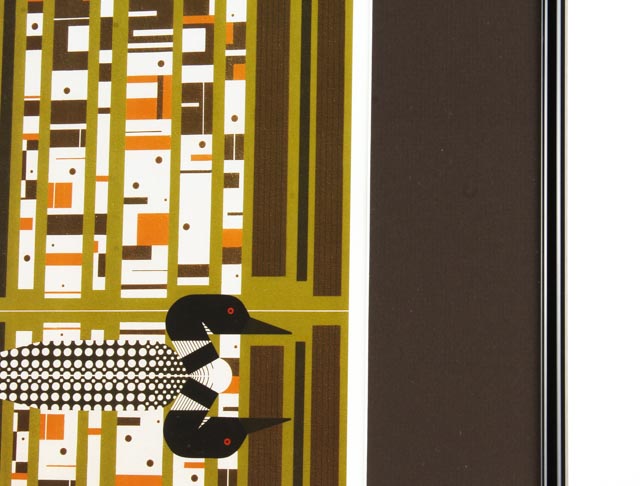 Signed Charley Harper Offset Lithograph "Loonscape"