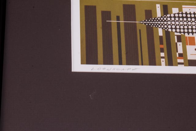 Signed Charley Harper Offset Lithograph "Loonscape"