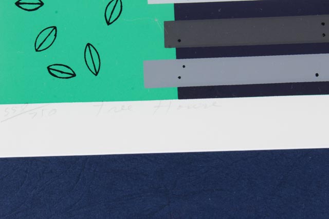 Edie Harper Limited Edition Signed Serigraph "Tree House"