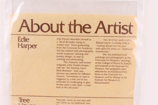 Edie Harper Limited Edition Signed Serigraph "Tree House"