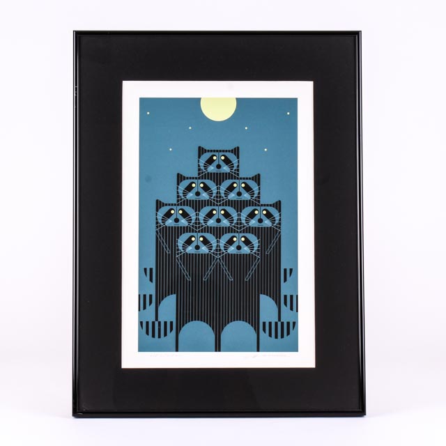 Charley Harper Signed Limited Edition Serigraph "Raccpack"