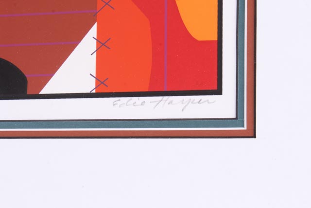 Edie Harper Limited Edition Serigraph "Crazy Quilt Crazy Cat"