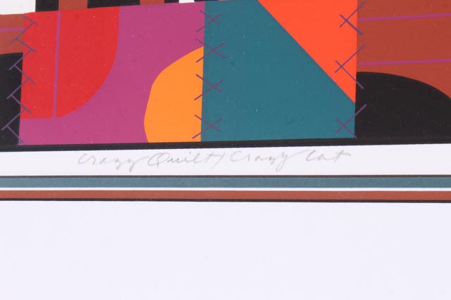 Edie Harper Limited Edition Serigraph "Crazy Quilt Crazy Cat"