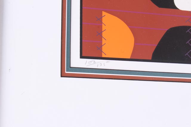 Edie Harper Limited Edition Serigraph "Crazy Quilt Crazy Cat"