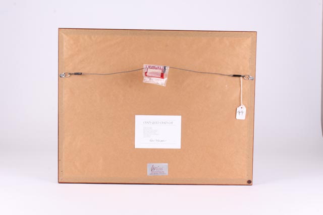 Edie Harper Limited Edition Serigraph "Crazy Quilt Crazy Cat"