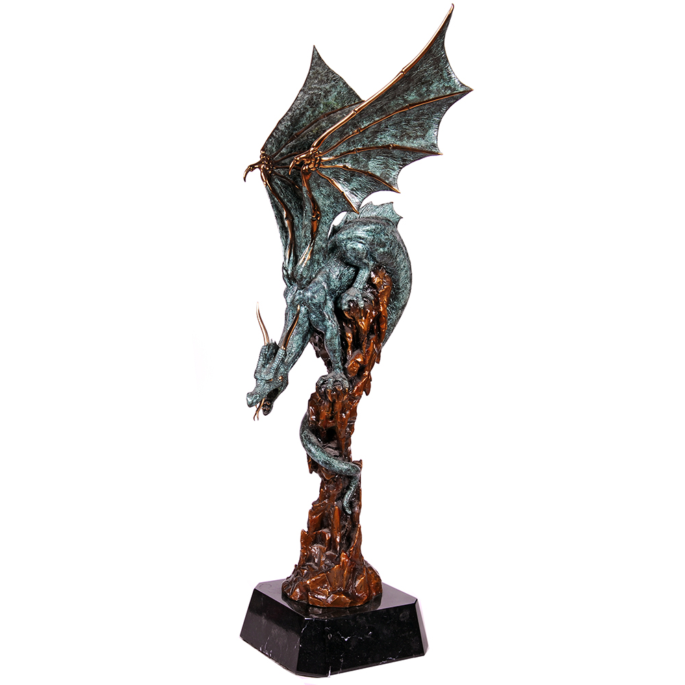 Limited Edition Bill Toma "Stalking" Bronze Dragon Sculpture
