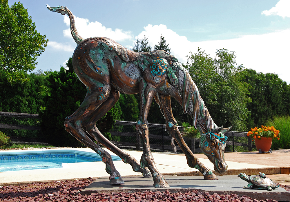 Nano Lopez Life Size Limited Edition Bronze "Curioso" Sculpture