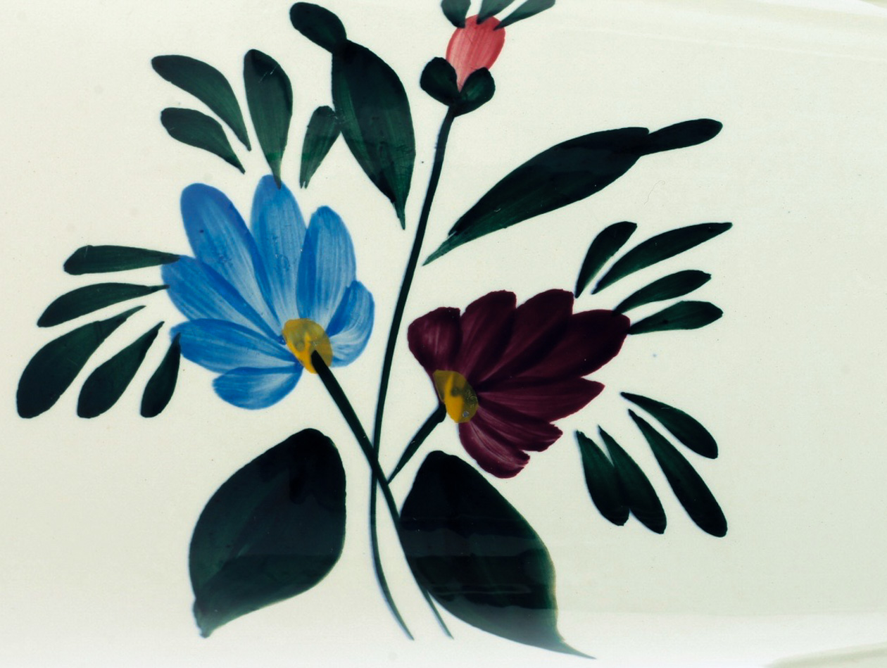 Vintage Hand Painted Sarreguemines Pottery Pitcher and Japanese Porcelain Horchow Mug