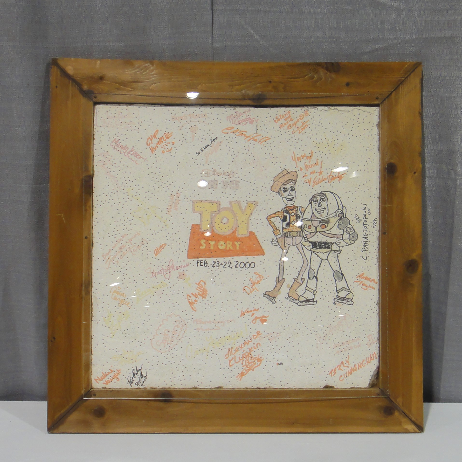 Walt Disney's World on Ice "Toy Story" Autographed Tile