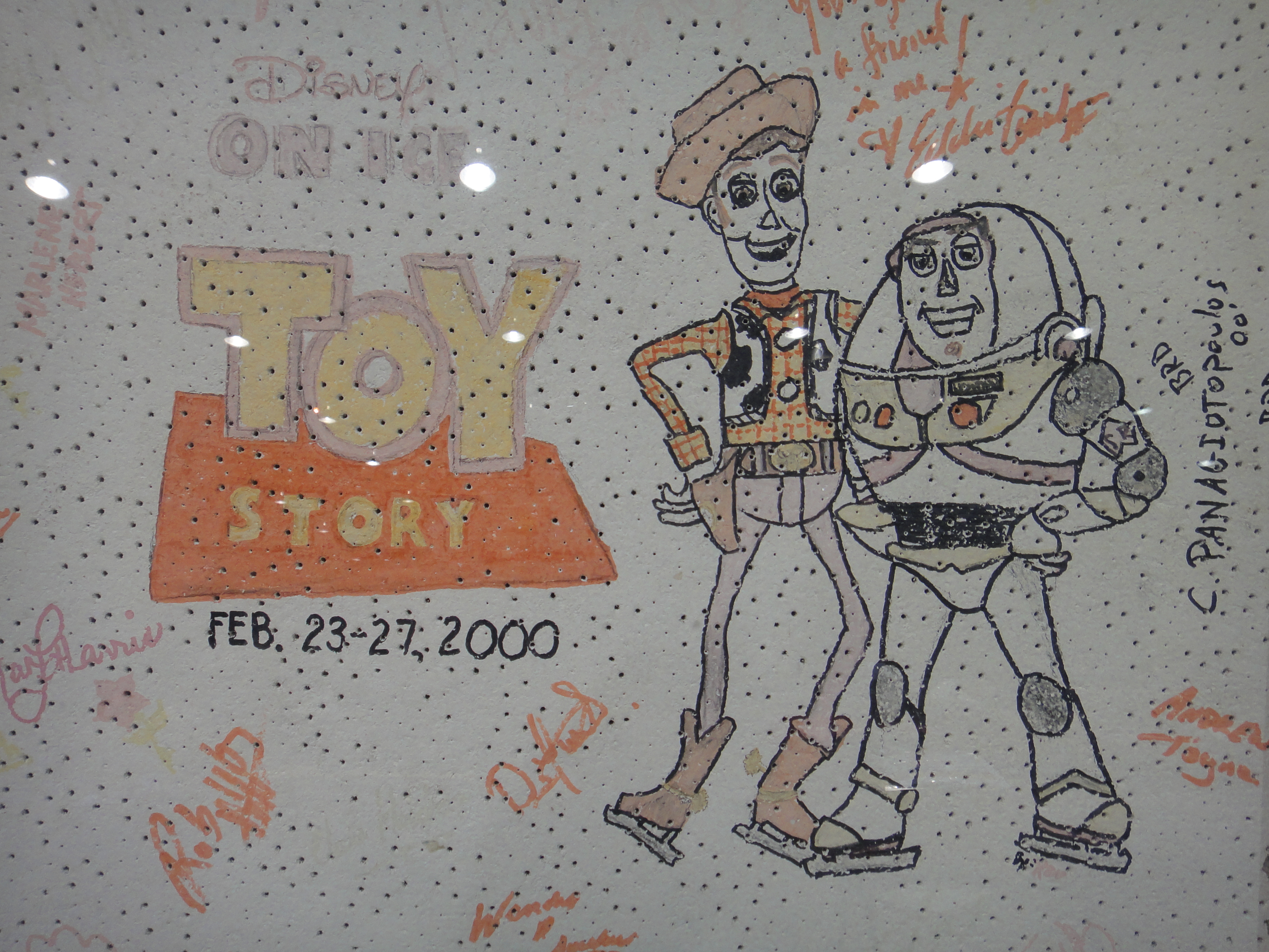 Walt Disney's World on Ice "Toy Story" Autographed Tile