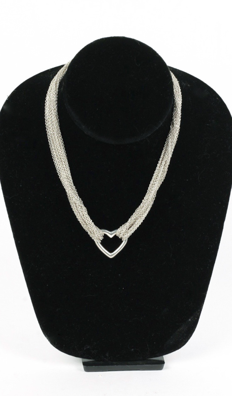 Tiffany & Co. Sterling Silver Multi Strand Mesh Necklace