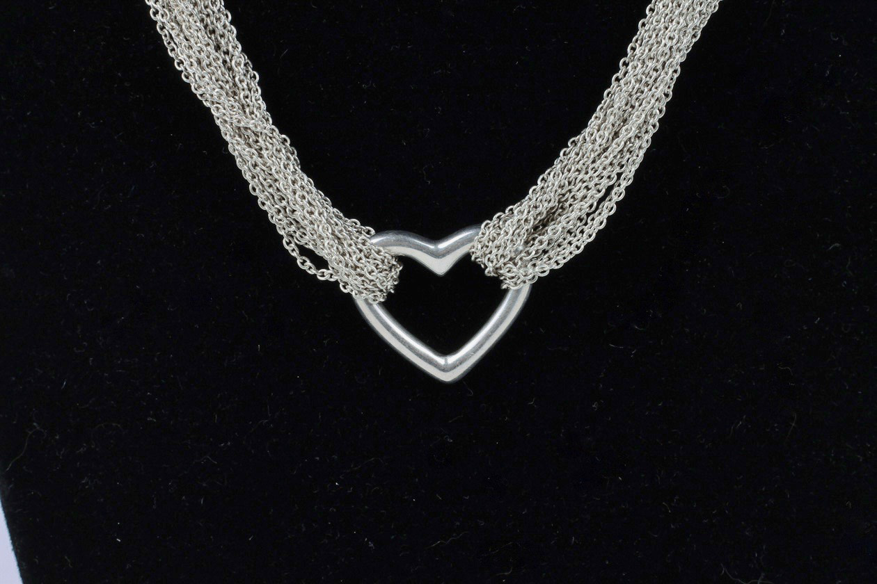 Tiffany & Co. Sterling Silver Multi Strand Mesh Necklace