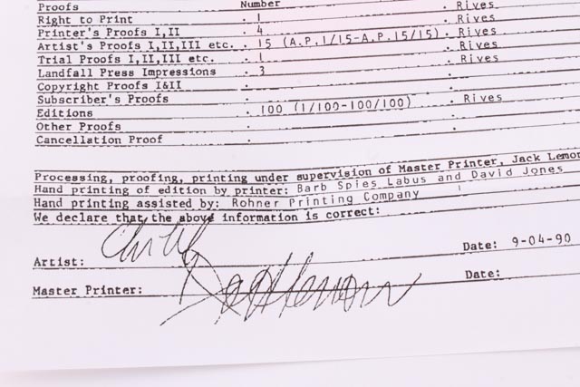 Dale Chihuly Limited Edition Signed Lithograph "Venetian 59"