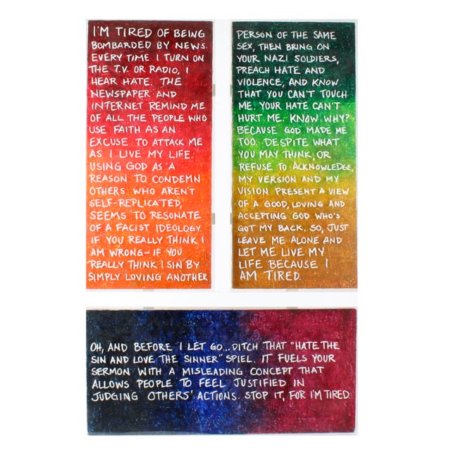 Original Jen Eastridge Mixed Media Painting "Tired"