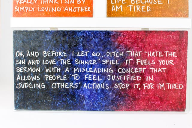 Original Jen Eastridge Mixed Media Painting "Tired"