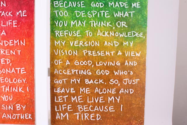 Original Jen Eastridge Mixed Media Painting "Tired"