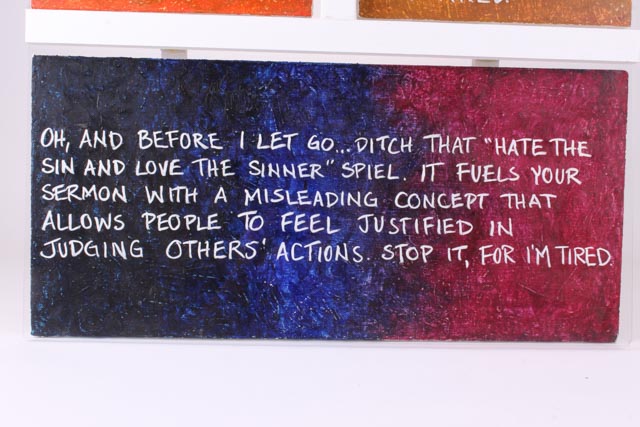 Original Jen Eastridge Mixed Media Painting "Tired"