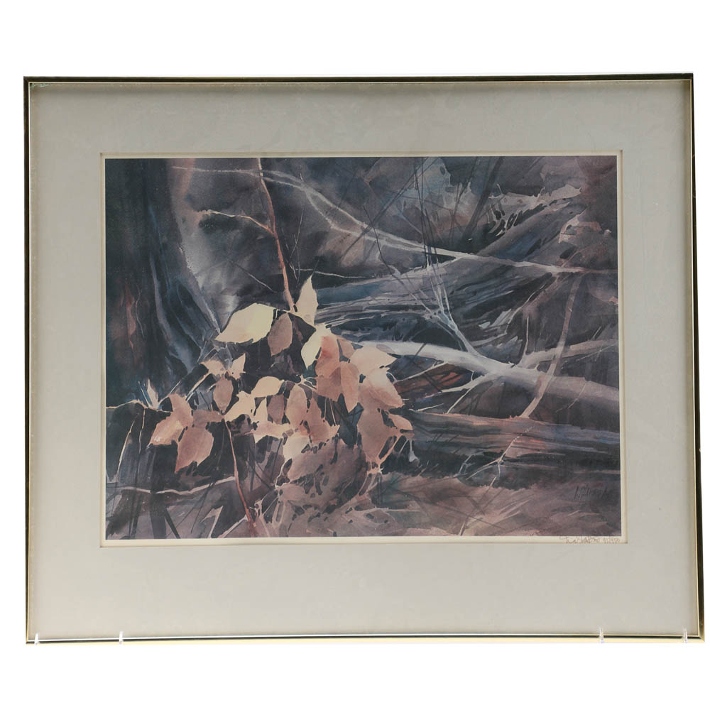 Irving Shapiro Signed Limited Edition Serigraph "Autumn Leaves"