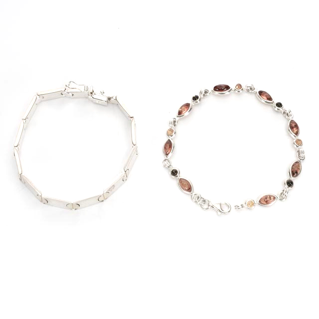Pairing of Stamaped Sterling Silver Bracelets