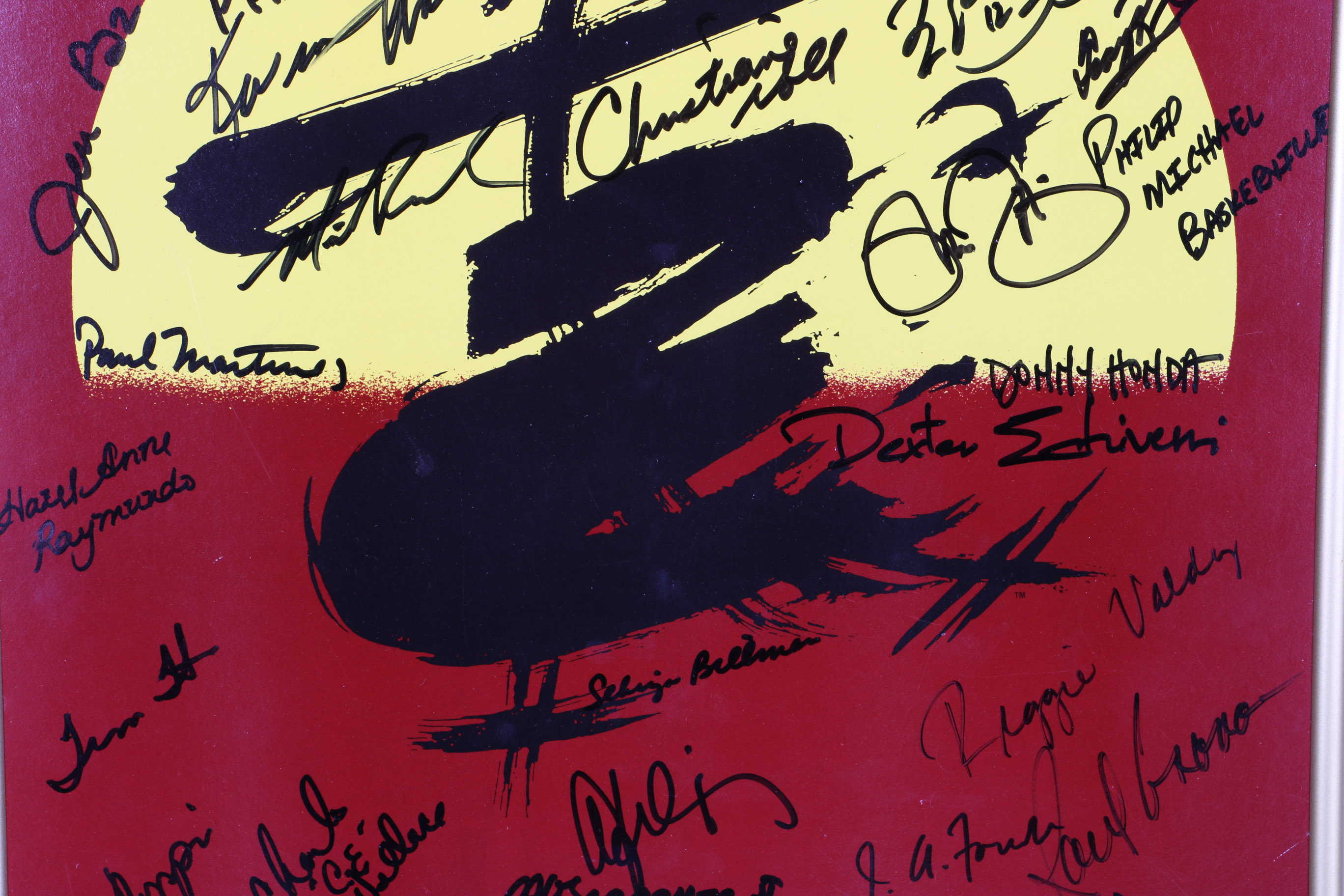 1992 Cast Signed "Miss Saigon" First National Tour Poster