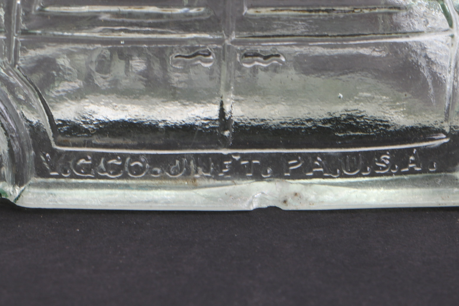 Six Clear Glass Novelty Candy Bottles