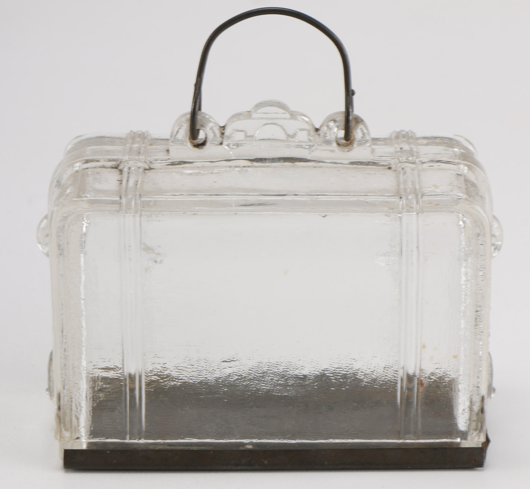 Six Clear Glass Novelty Candy Bottles