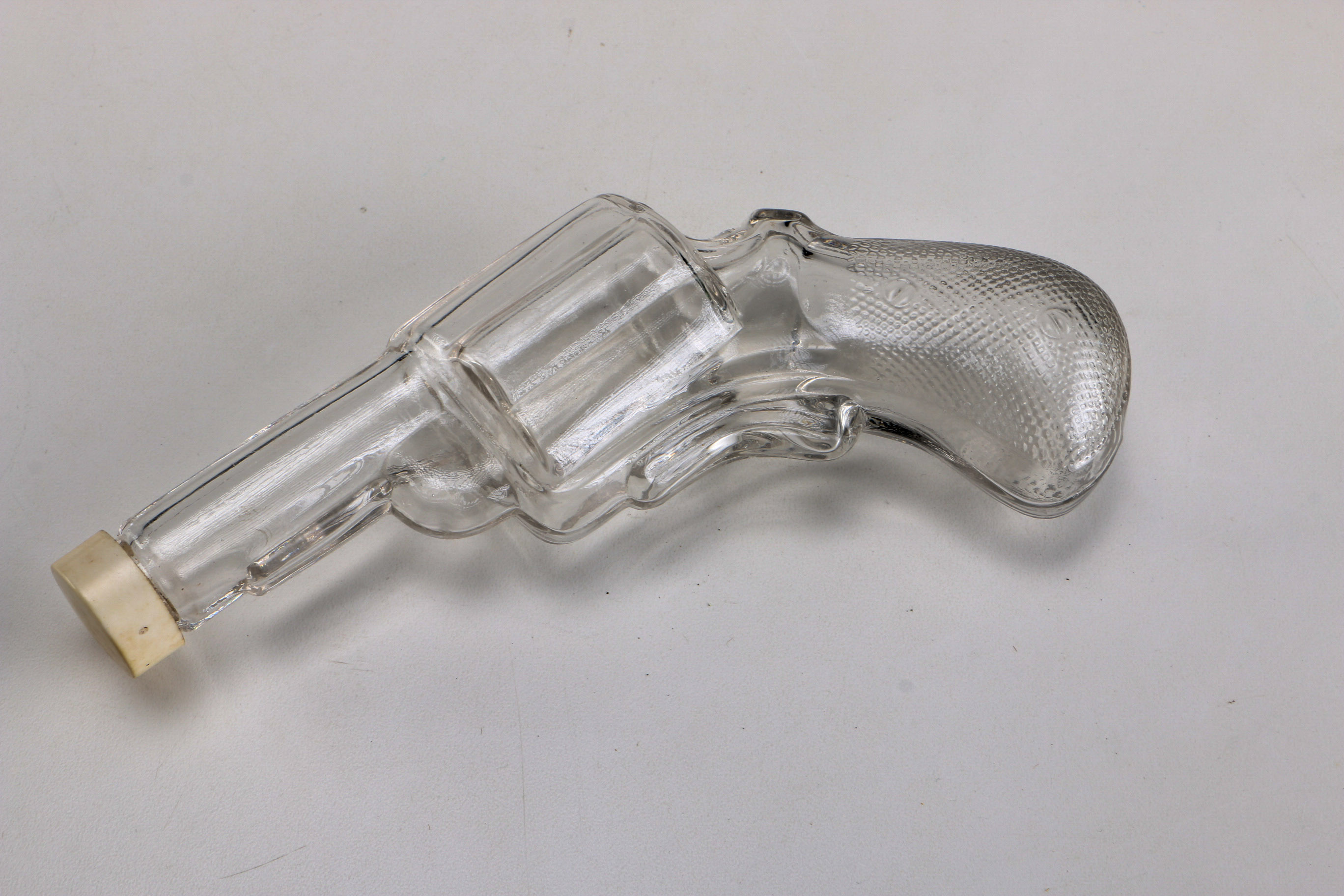 Six Clear Glass Novelty Candy Bottles