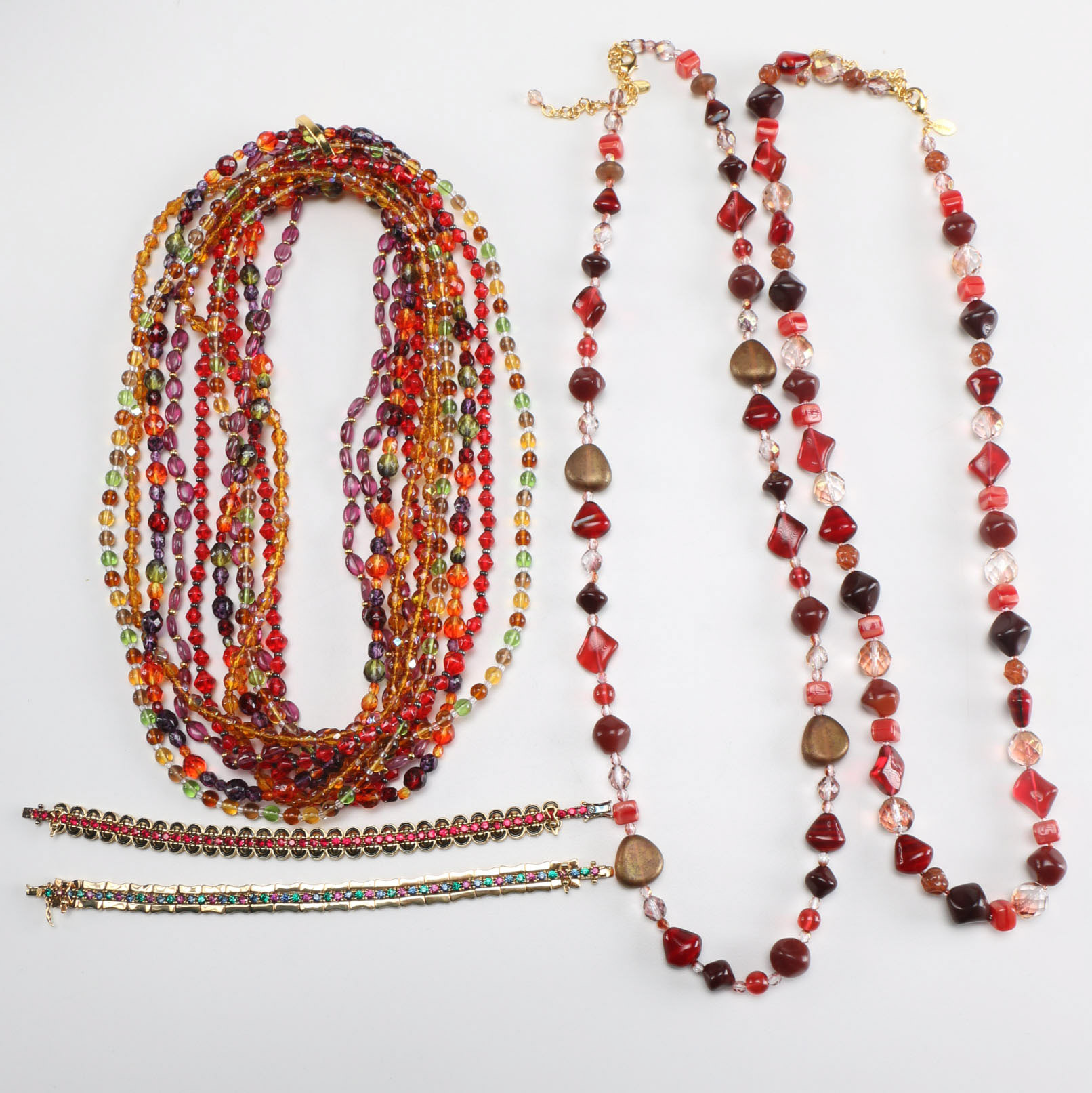 Joan Rivers Fashion Necklaces and Bracelets in Warm Colors