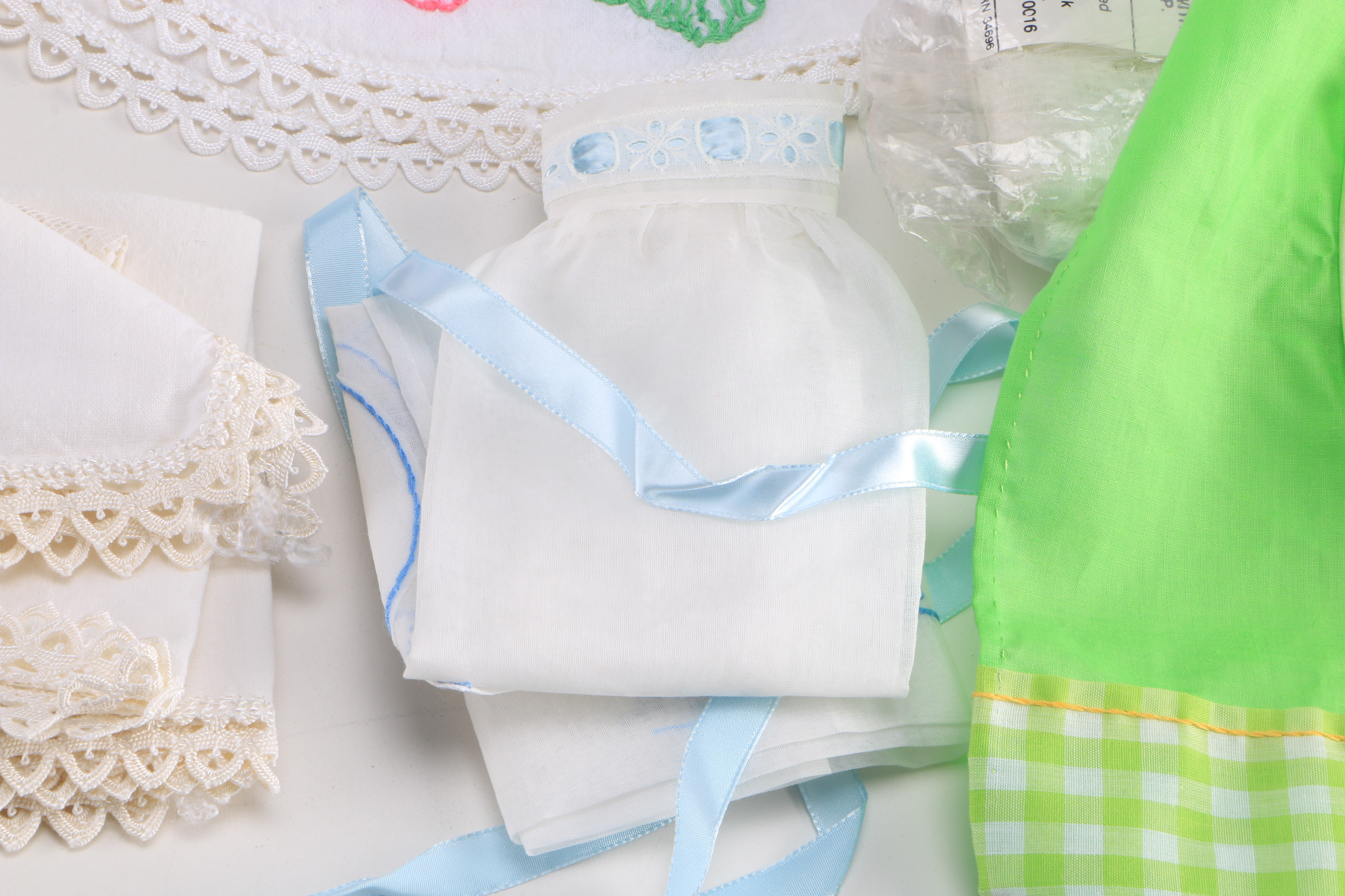 Vintage Baby Clothes, Curtains and Tablecloths
