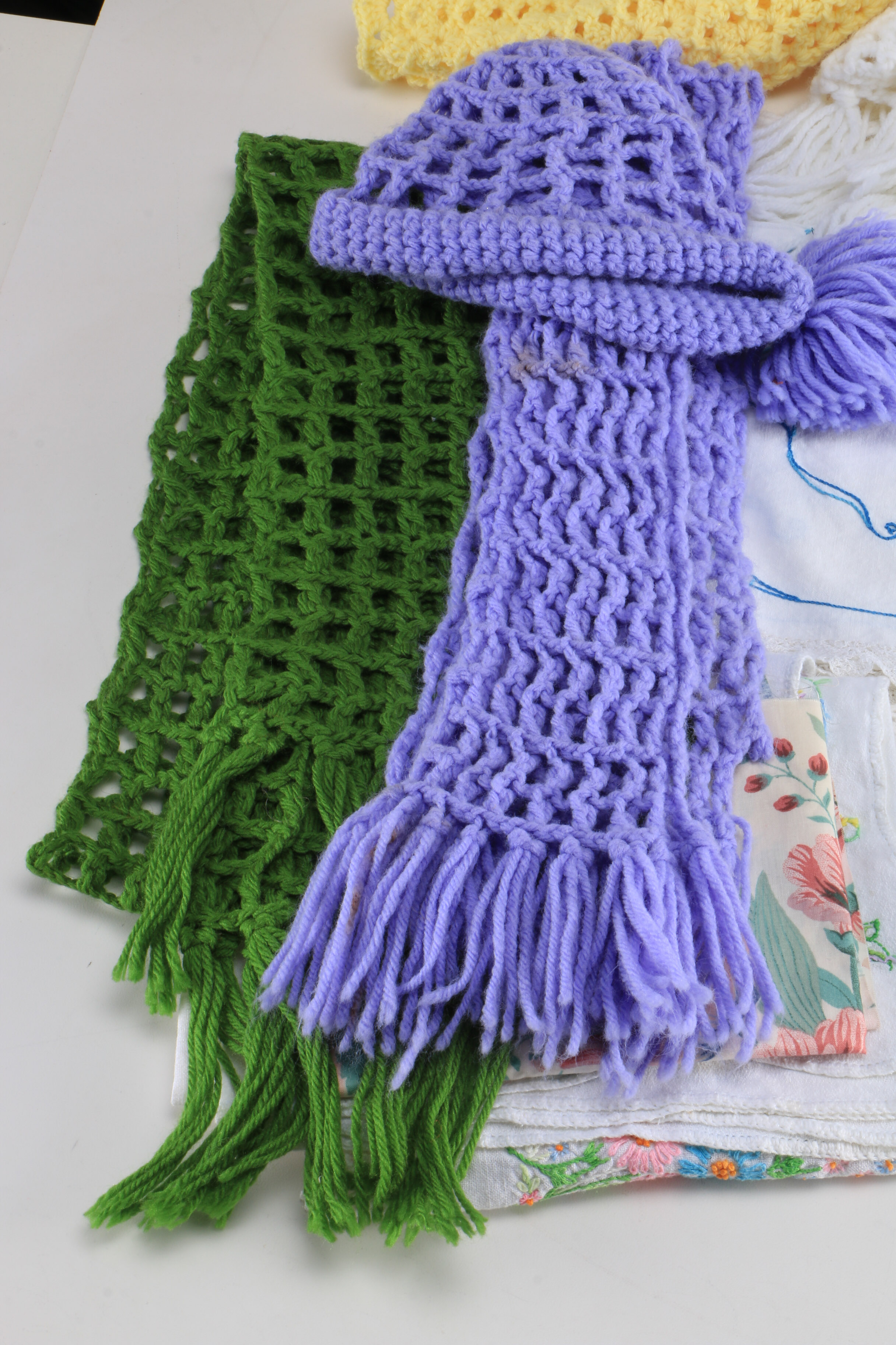 Vintage Baby Clothes, Curtains and Tablecloths