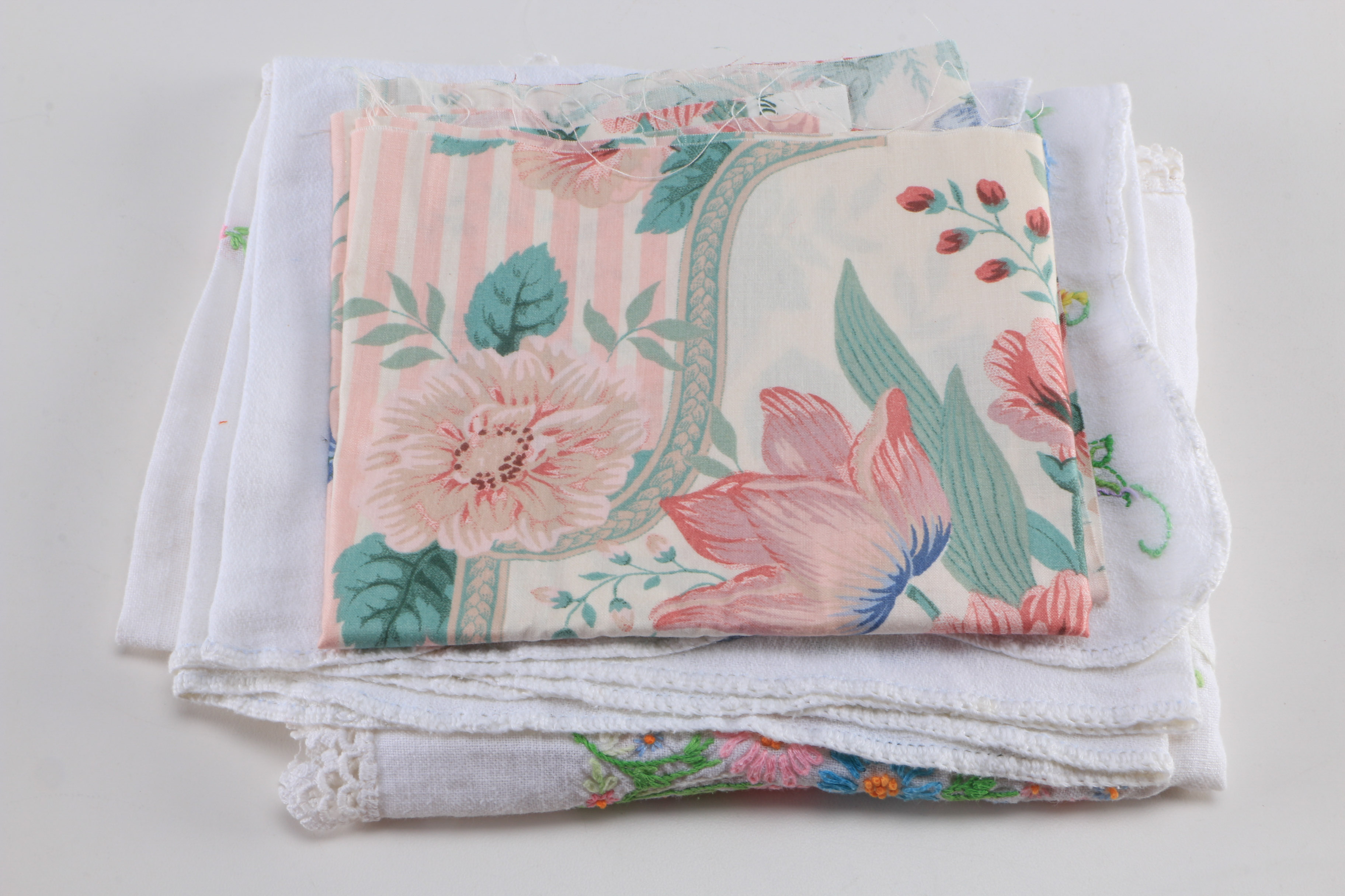 Vintage Baby Clothes, Curtains and Tablecloths