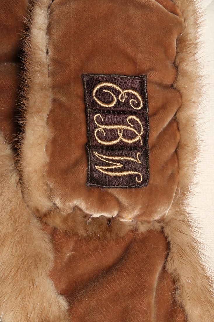 Vintage Ermine Fur Cape, Fox Fur Collar and Mink Fur Collar