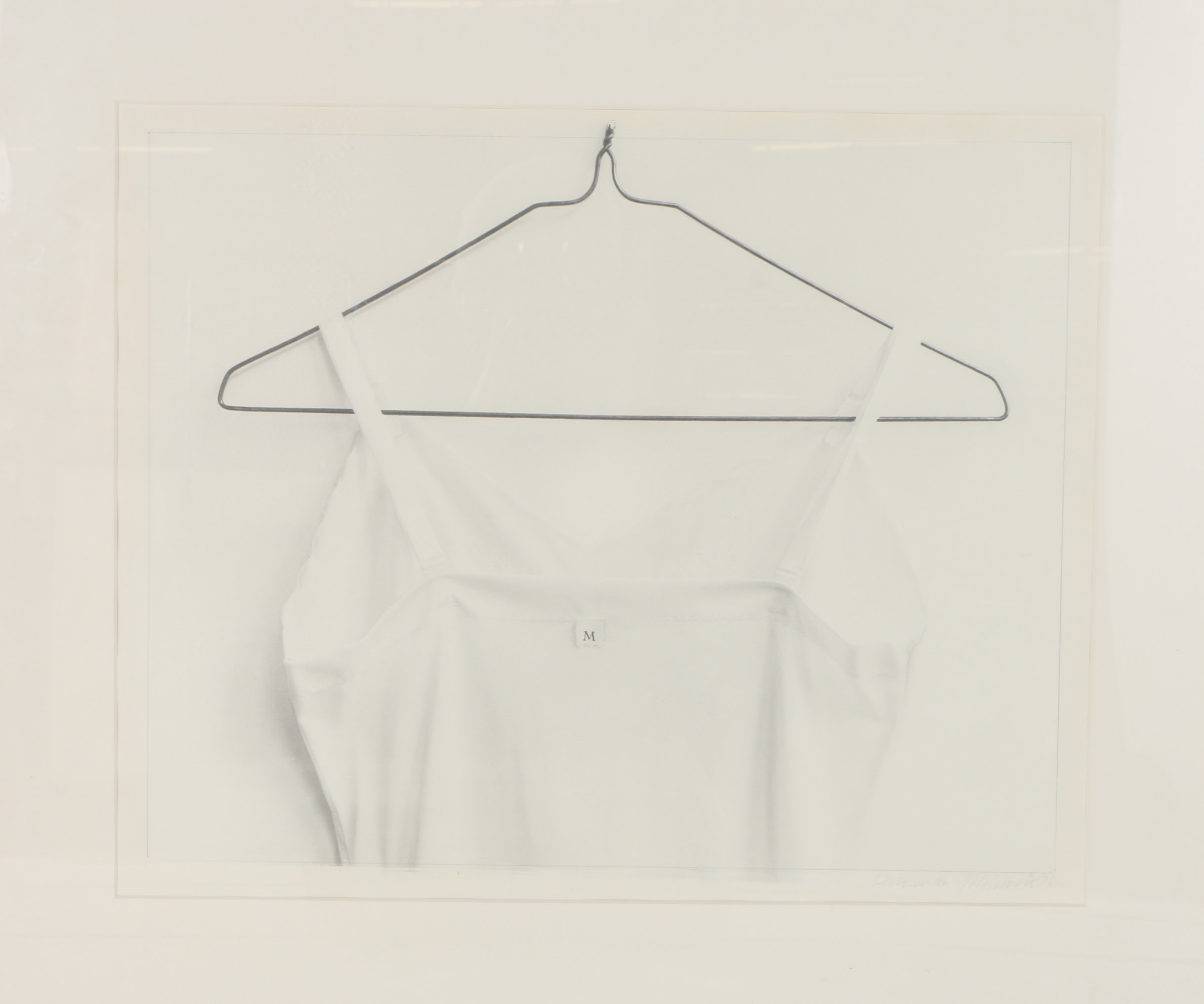 1976 Signed Original Drawing of a White Shirt