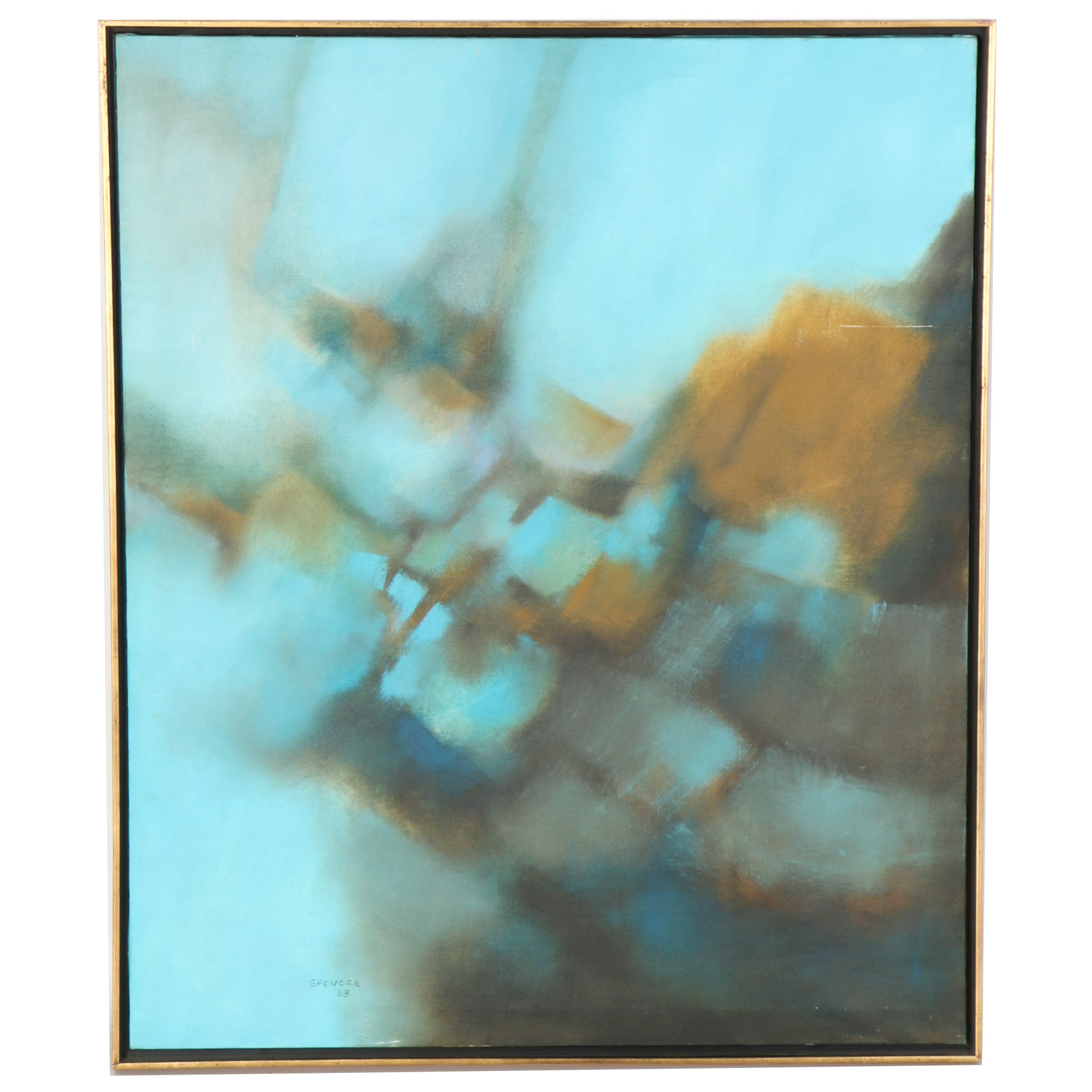 May Scruggs Spencer Signed Oil Painting "Hawk Flight"