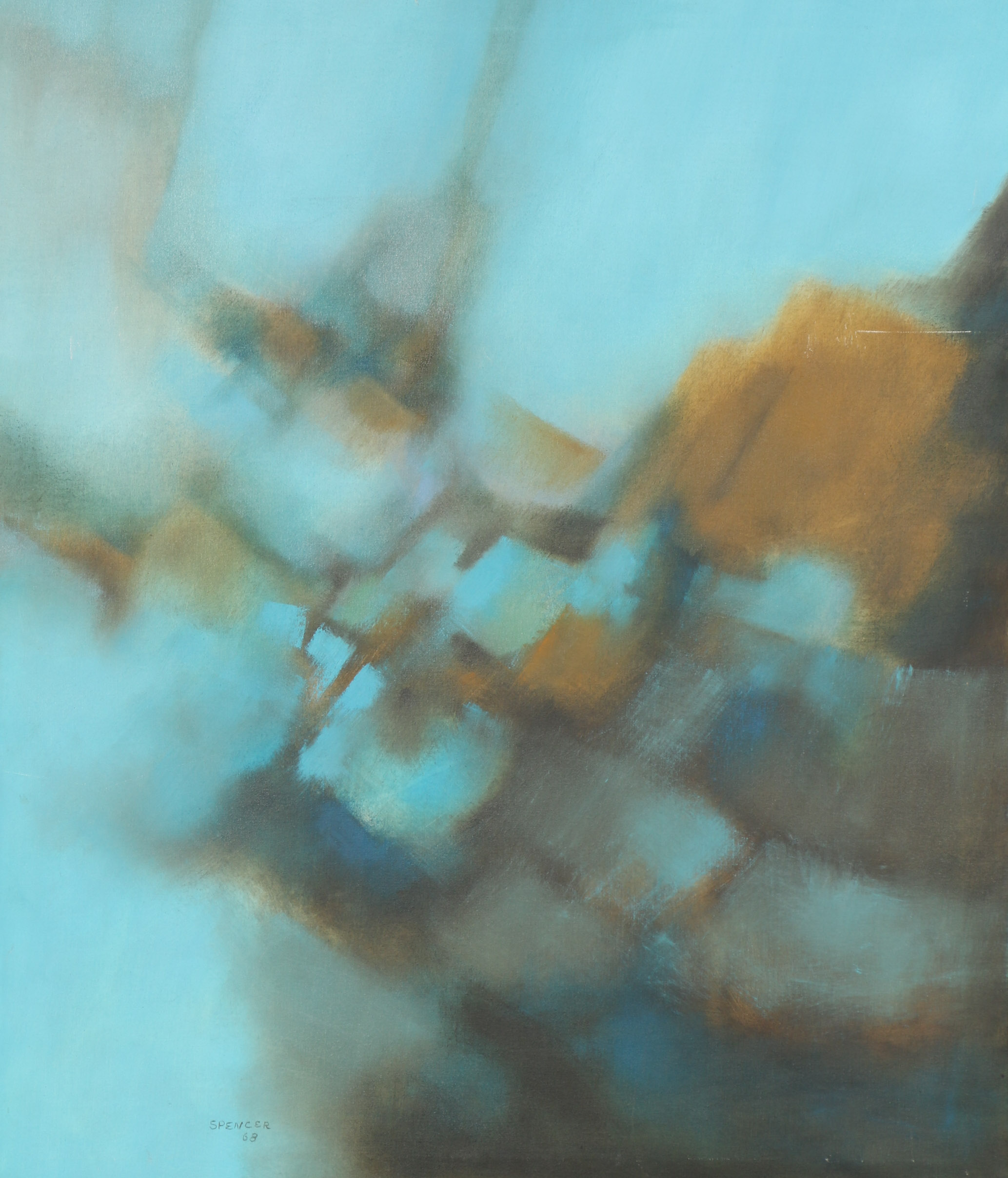 May Scruggs Spencer Signed Oil Painting "Hawk Flight"