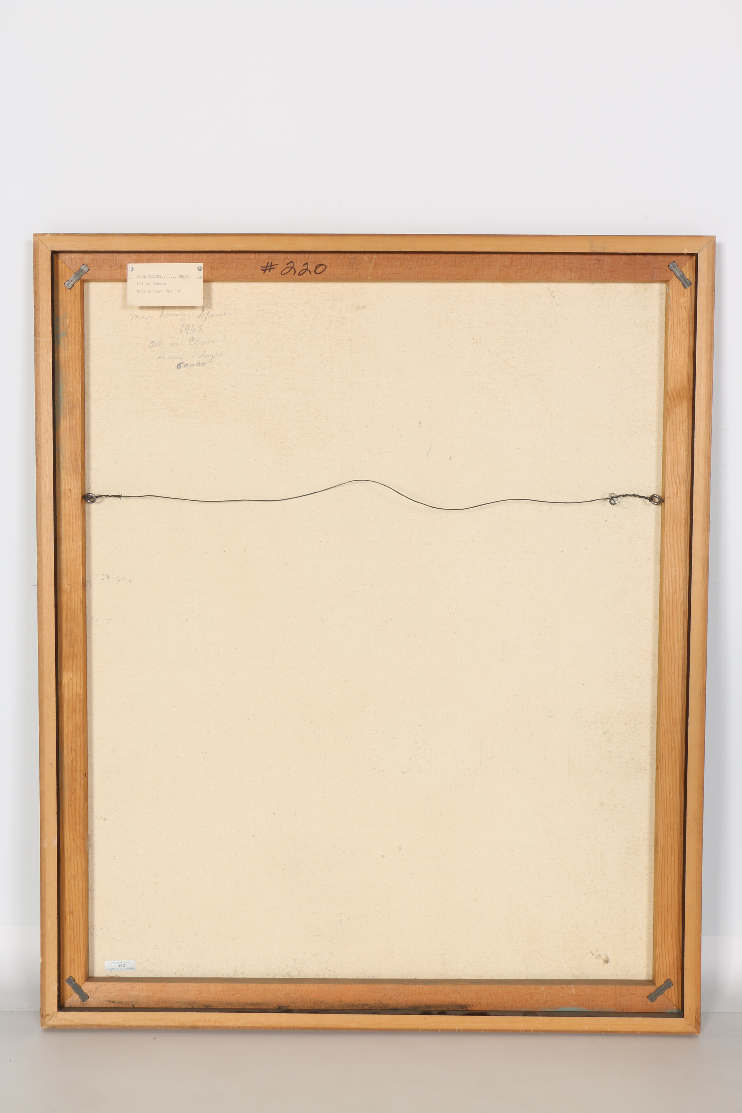 May Scruggs Spencer Signed Oil Painting "Hawk Flight"