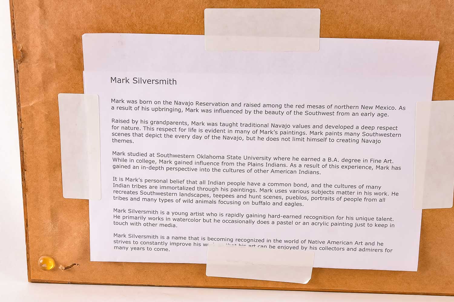 Mark Silversmith Signed Offset Lithograph Print