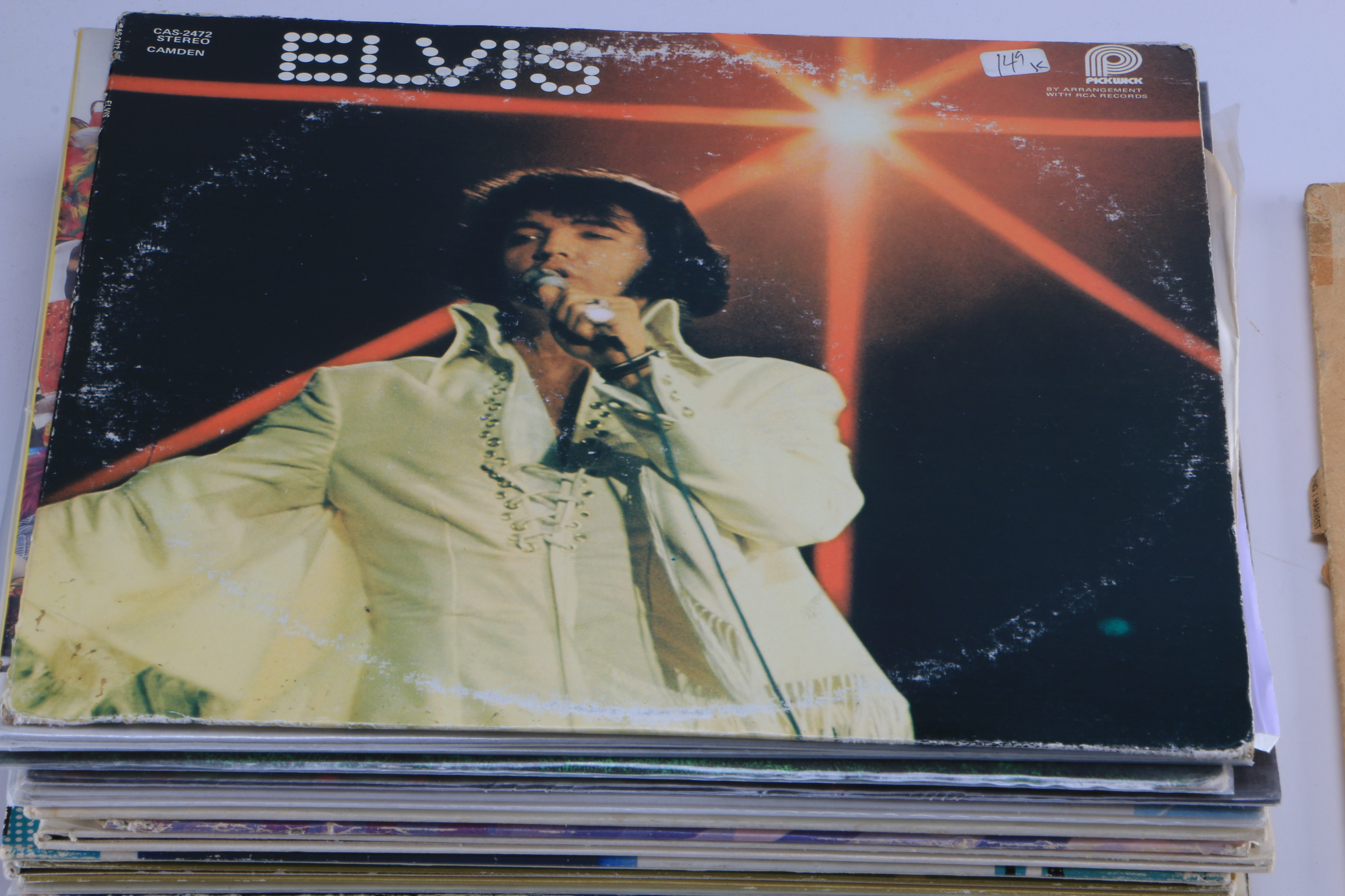 Collection of 1970s Pop Music Vinyl Records Including Elton John, Simon & Garfunkel