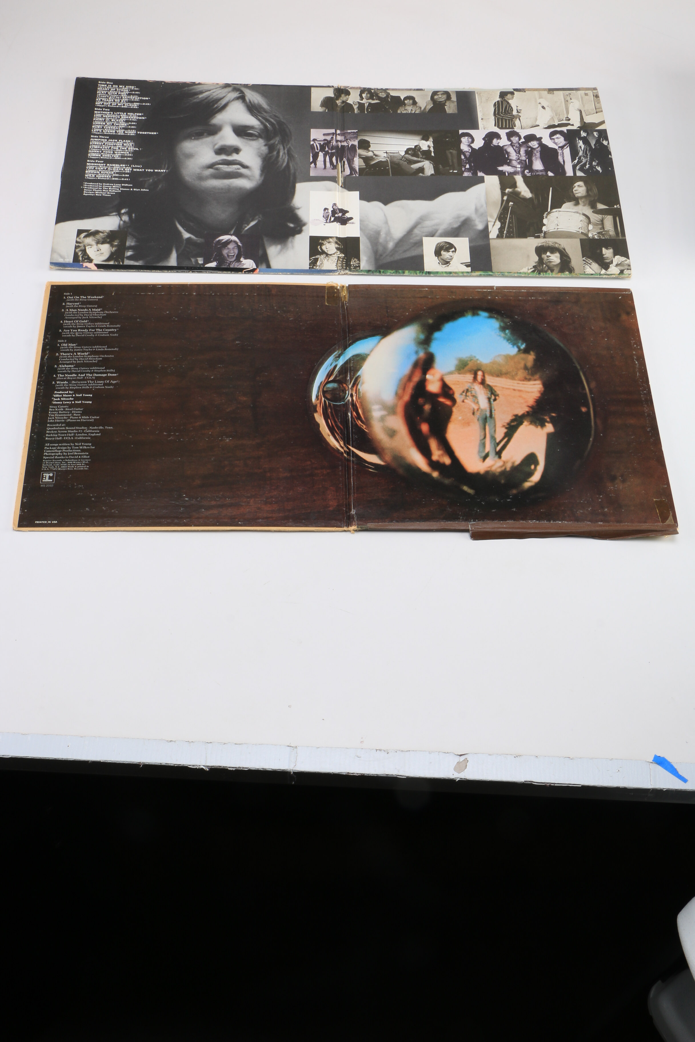 Collection of 1970s Pop Music Vinyl Records Including Elton John, Simon & Garfunkel