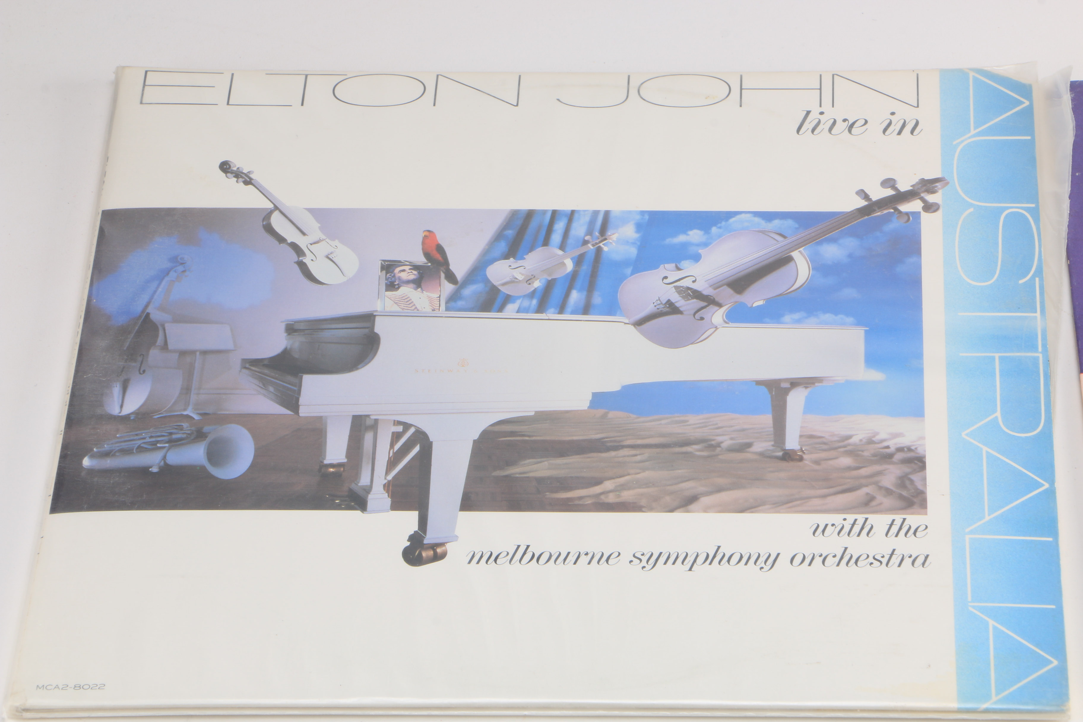 Collection of 1970s Pop Music Vinyl Records Including Elton John, Simon & Garfunkel